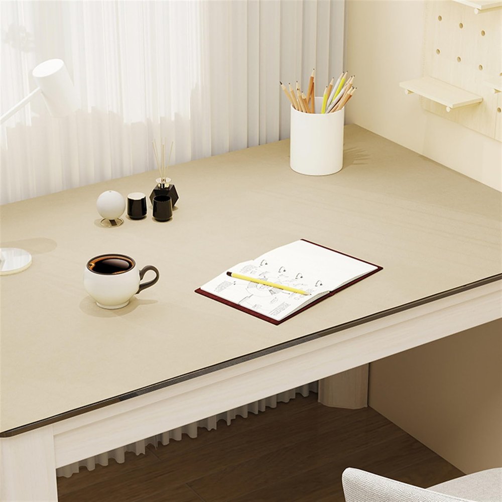 Liveinu 50 x 100 cm PU Leather Desk Pad, Non-Slip, Apricot