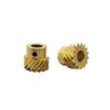 GuidNaurys 1 Module 13-Tooth Brass Helical Bevel Gear, 45° Offset Shaft, 1M 13T Pinion, Left-Rotation, 7 mm Bore view 2