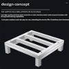 Heavy-Duty Removable Aluminum and Steel Dunnage Rack Set, 2 Pieces, 15/25 cm High, 30 x 30 cm view 2