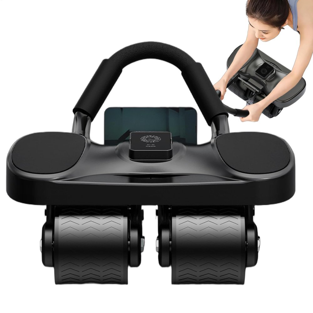 Ab Roller with Automatic Rebound, Quiet Operation, and Counting Function