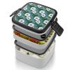 TZTTZT Summer Tropical Flowers Print Bento Box, Small Salad Container for Lunch, Cute Reusable Double-Layer Stackable Lunch Box for Adults view 4