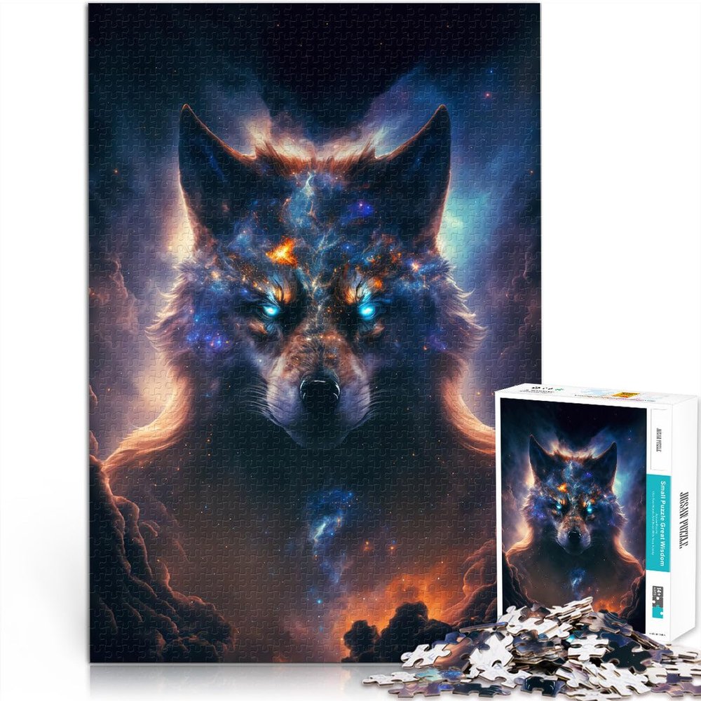 1000-Piece Wooden Puzzle for Teens, Star Wolf, Ages 14+, 50 x 75 cm