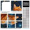 1000-Piece Puzzle for Adults, Orange Cat Under Starry Night, 38 × 52 cm view 3