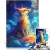 1000-Piece Wooden Cosmic Fox Puzzle for Adults, 14+, 50 × 75 cm view 1