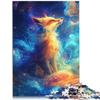 1000-Piece Wooden Cosmic Fox Puzzle for Adults, 14+, 50 × 75 cm view 2