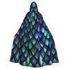 NImongt 3D Hooded Cloak with Magical Dragon-Scale Pattern for Adults view 1