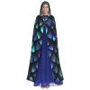 NImongt 3D Hooded Cloak with Magical Dragon-Scale Pattern for Adults view 2