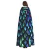 NImongt 3D Hooded Cloak with Magical Dragon-Scale Pattern for Adults view 3