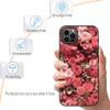 Sinyunron Case for Samsung Galaxy S25 FE 5G, 2-in-1 Hybrid TPU Case with Patterned Metal Back and Colorful Lanyard, Rose view 2