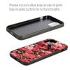 Sinyunron Case for Samsung Galaxy S25 FE 5G, 2-in-1 Hybrid TPU Case with Patterned Metal Back and Colorful Lanyard, Rose view 3