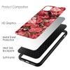Sinyunron Case for Samsung Galaxy S25 FE 5G, 2-in-1 Hybrid TPU Case with Patterned Metal Back and Colorful Lanyard, Rose view 4