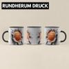 3D Basketball Mug Gift with Breakthrough-Wall Graphic (Black) view 2