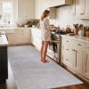 Gray Kitchen Runner Rug, 90 x 480 cm, Washable and Non-Slip view 2
