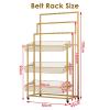 Metal Belt Rack, Multifunctional Rolling Organizer for Scarves and Accessories view 2