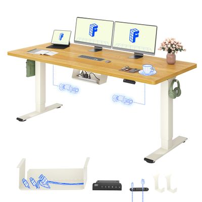 FLEXISPOT Electric Height-Adjustable Desk, Dual Motor, 180 x 80 cm