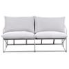 Ponte Gray Metal Garden Sofa with Thick Cushions view 4