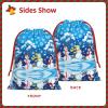 Snowman Gift Bag with Drawstring, Durable and Versatile view 3