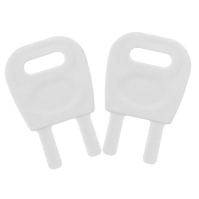 Keys for Toilet Paper Dispensers, 2 Pieces, Plastic, White
