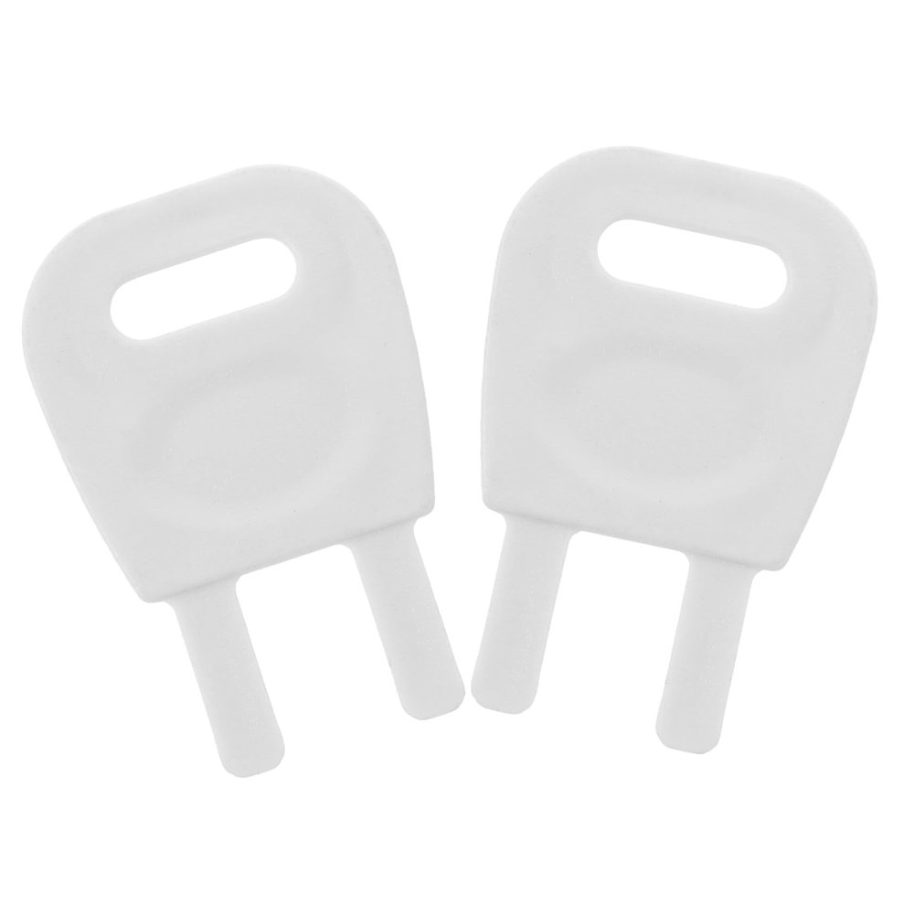 Keys for Toilet Paper Dispensers, 2 Pieces, Plastic, White