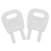 Keys for Toilet Paper Dispensers, 2 Pieces, Plastic, White view 1