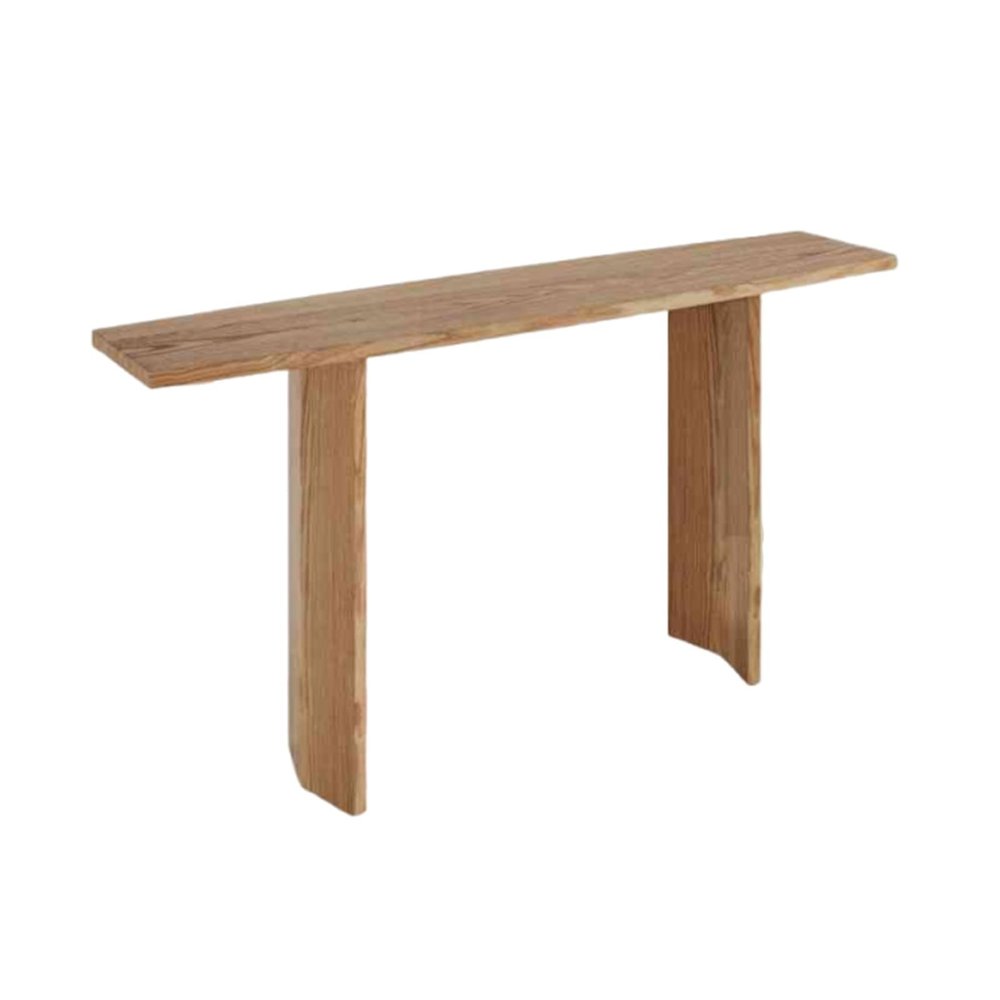 Light Brown Farmhouse Console Table, 39.4 in. Narrow Entryway Table