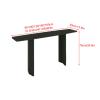Light Brown Farmhouse Console Table, 39.4 in. Narrow Entryway Table view 3