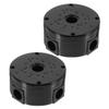 2-Pack Round Plastic Junction Boxes, Weatherproof Cable Concealers view 1