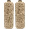 EOPUOZS 2-Pack 200 m Jute Twine, 1 mm Brown Jute String for Gift Wrapping, Wedding Decor, Packaging, Christmas Crafts, Macramé and Floristry view 1