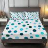 Fitted Sheet Set, White Print, Soft and Comfortable, Geometric Dots, 140 x 200 cm view 1