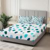 Fitted Sheet Set, White Print, Soft and Comfortable, Geometric Dots, 140 x 200 cm view 2