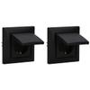 Busch-Jaeger balance SI 2-Piece SCHUKO Outlet Set with Flip Covers, Matte Black view 1