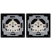 Busch-Jaeger balance SI 2-Piece SCHUKO Outlet Set with Flip Covers, Matte Black view 4