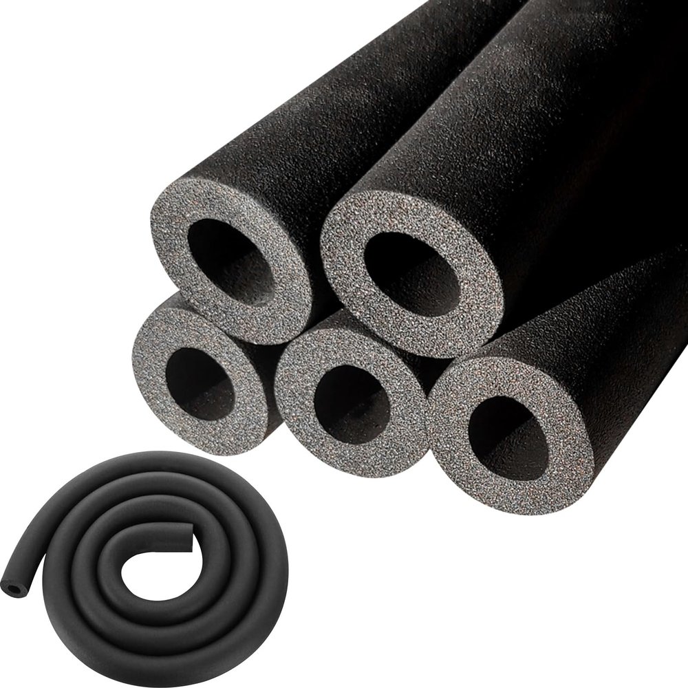 2 m Rubber Foam Pipe Insulation, 15/20/25 mm Thick, 20 mm ID