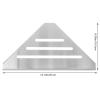 Toyvian Stainless Steel Corner Shower Shelf, Wall-Mounted, Silver view 2