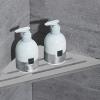 Toyvian Stainless Steel Corner Shower Shelf, Wall-Mounted, Silver view 3