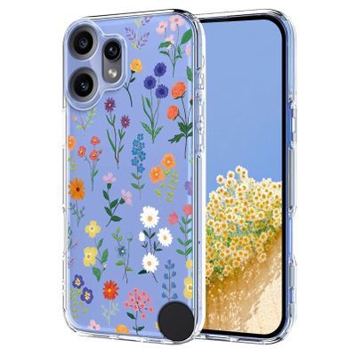 UPLAI Clear Floral Phone Case for CMF Phone 2 Pro, Soft TPU, Ultra-Thin, Non-Yellowing