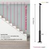 MARXAN Industrial Black Stair Handrail Set, 1-Pack, I-Shaped Adjustable, 130 cm view 2