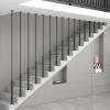 MARXAN Industrial Black Stair Handrail Set, 1-Pack, I-Shaped Adjustable, 130 cm view 3