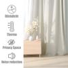 GOUBO Blackout Thermal Curtain with Grommets, 160 x 330 cm, Washable, Black view 2