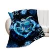 fifbird Flannel Fleece Blanket, Sea Turtle Design, Cozy Plush Throw for Couch, Sofa, Bed, and Décor view 1