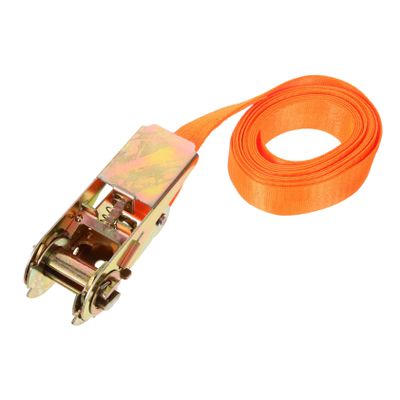 25 mm Ratchet Tie-Down Strap for Cargo and Luggage, Orange