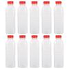 Reusable Juice Bottles with Caps, Red view 1