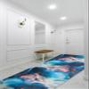 rugsx Lotus Color 36500 Abstract Blue/Red Non-Slip Runner - Washable - 100 x 1250 cm view 2