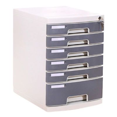 Lockable A4 Desktop File Box with 6 Tiers