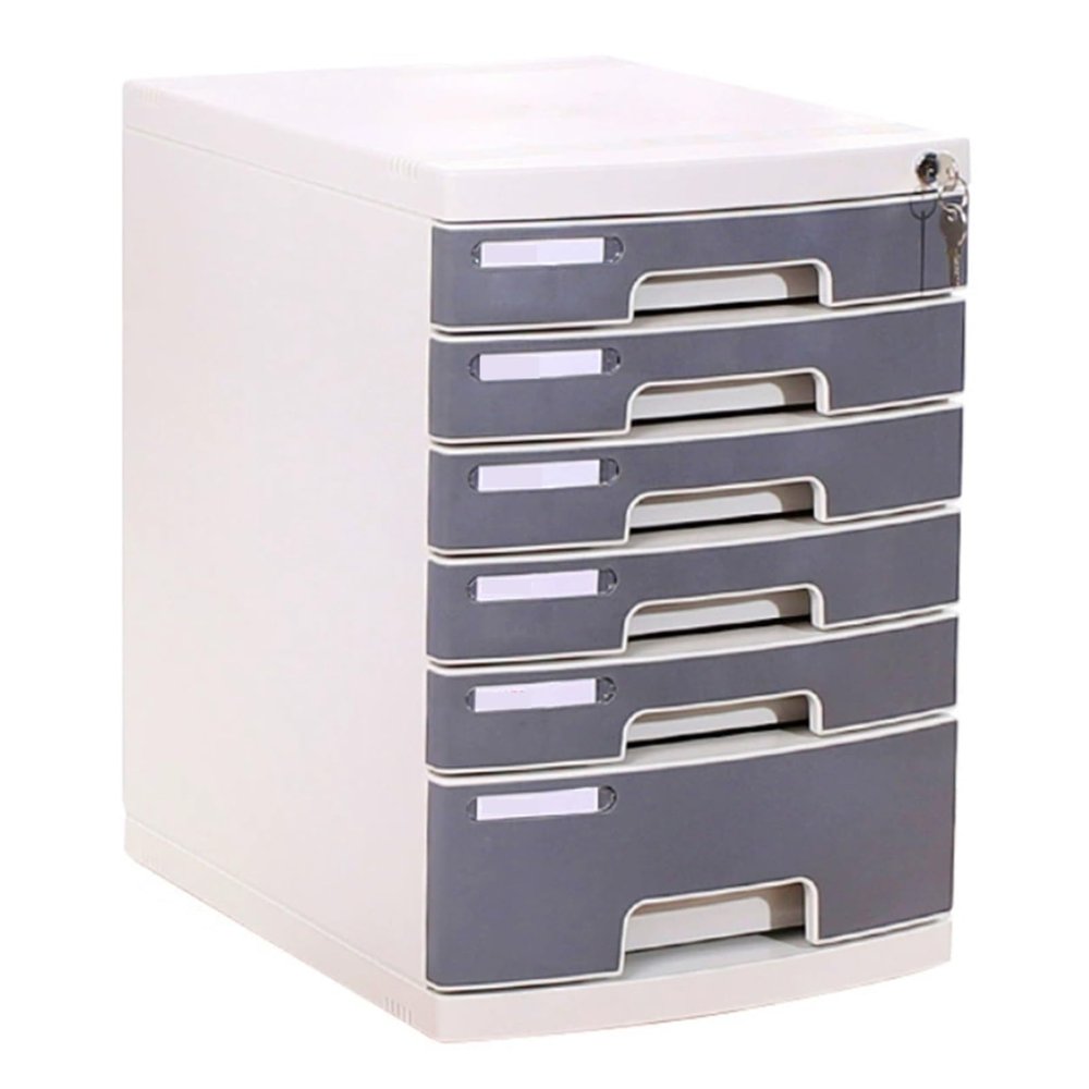 Lockable A4 Desktop File Box with 6 Tiers