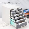 Lockable A4 Desktop File Box with 6 Tiers view 4