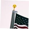 HONMEET Aluminum Alloy Flagpole Cap and Replacement Pulley view 2