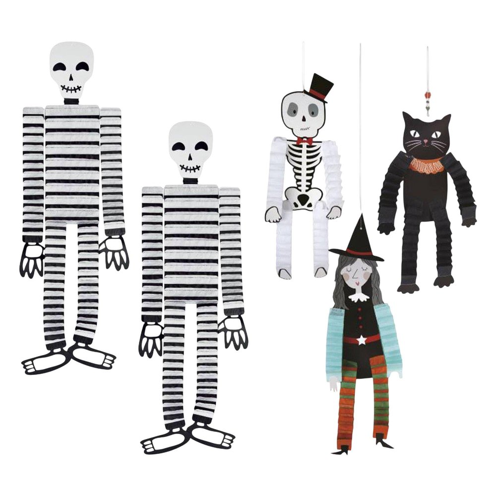 Well Home Halloween Decoration: 2 Skeletons + 3 Hanging Figures