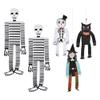 Well Home Halloween Decoration: 2 Skeletons + 3 Hanging Figures view 1