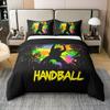Homewish Handball Boys' Cotton Duvet Cover Set, Colorful Ink Graffiti Style, 155 x 220 cm view 1
